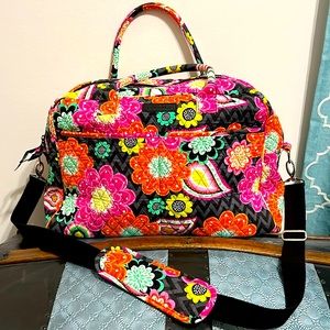 Vera Bradley Ziggy Zinnia Travel Bag.